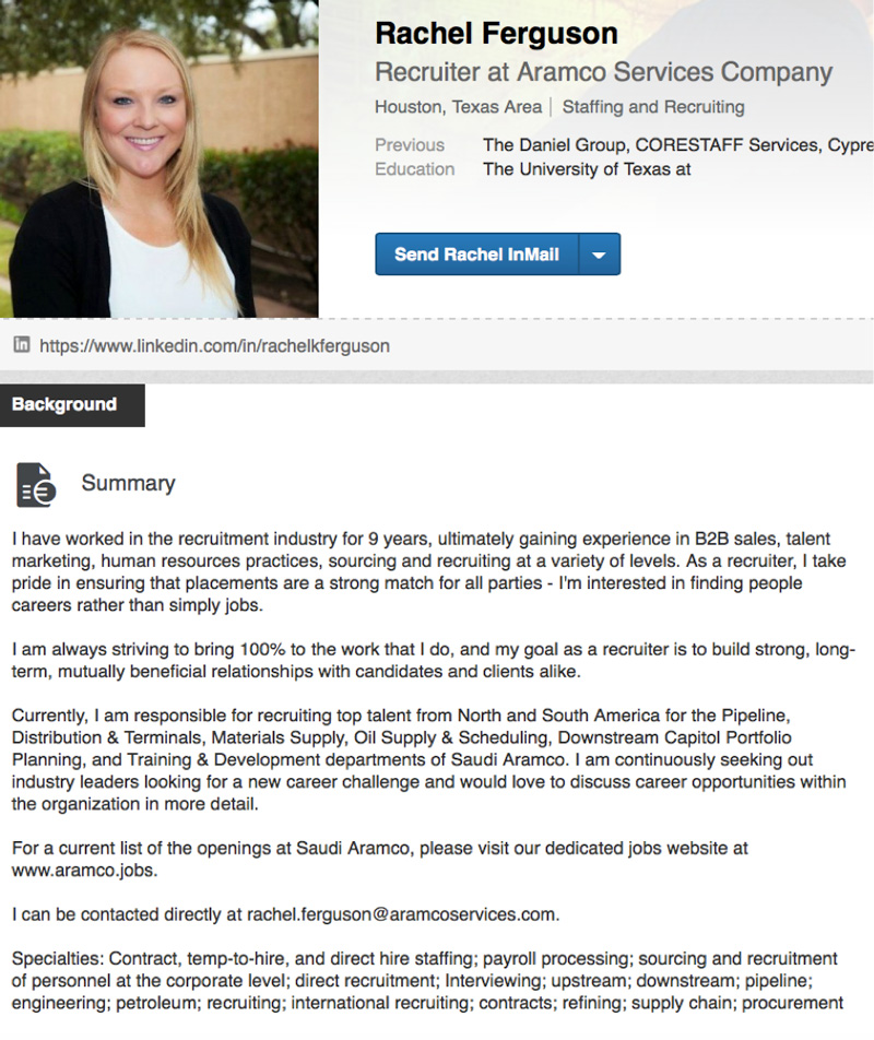 linkedin profile examples for career change