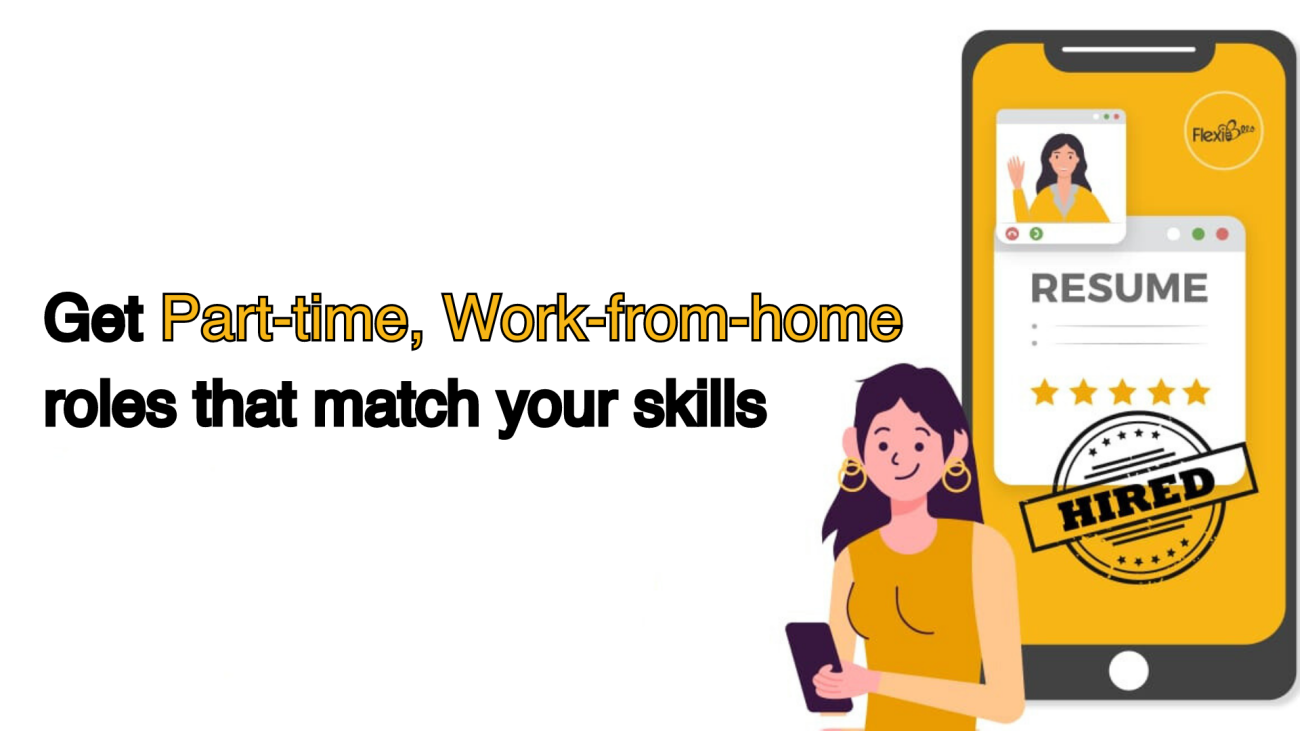 The FlexiBees app for women has a universe of flexible career options.